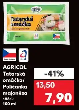 Kaufland AGRICOL Tatarská omáčka/ Poličanka majonéza nabídka