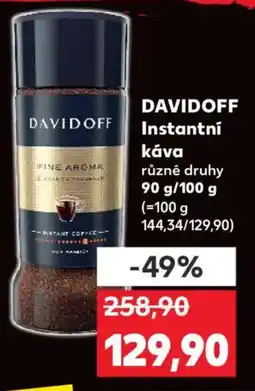 Kaufland DAVIDOFF Instantní Káva nabídka
