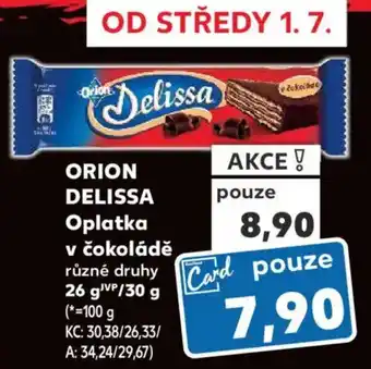 Kaufland ORION DELISSA Oplatka v čokoládě nabídka