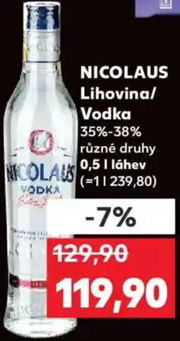Kaufland NICOLAUS Lihovina/ Vodka nabídka