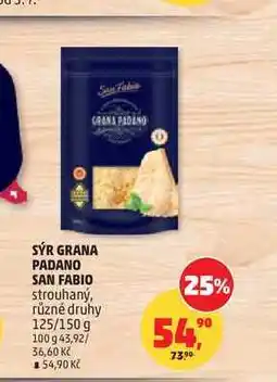 Penny Market SÝR GRANA PADANO SAN FABIO strouhaný, různé druhy 125/150 g nabídka