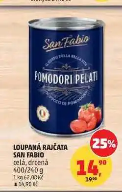 Penny Market LOUPANÁ RAJČATA SAN FABIO celá, drcená 400/240 g nabídka
