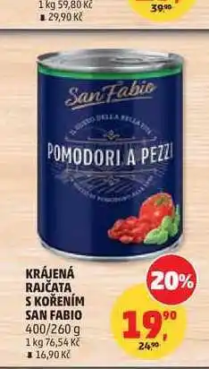 Penny Market KRÁJENÁ RAJČATA S KOŘENÍM SAN FABIO 400/260 g nabídka