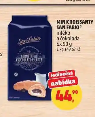Penny Market MINICROISSANTY SAN FABIO mléko a čokoláda nabídka