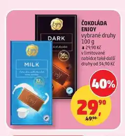 Penny Market ČOKOLÁDA ENJOY vybrané druhy nabídka