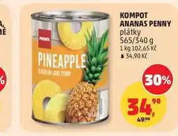 Penny Market KOMPOT ANANAS PENNY plátky 565/340 g nabídka