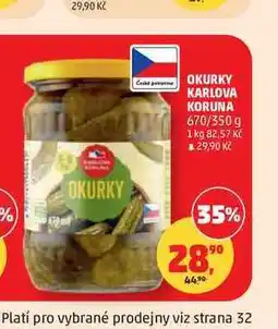 Penny Market OKURKY KARLOVA KORUNA 670/350 g nabídka