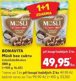 Kaufland BONAVITA Müsli bez cukru nabídka