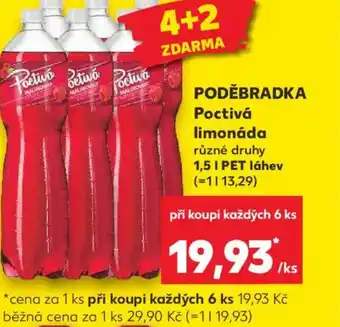 Kaufland PODĚBRADKA Poctivá limonáda nabídka