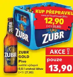 Kaufland ZUBR GOLD Pivo nabídka