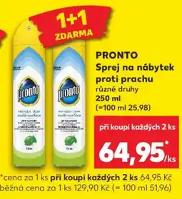 Kaufland PRONTO Sprej na nábytek proti prachu nabídka