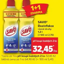 Kaufland SAVO² Dezinfekce nabídka