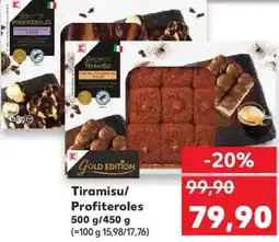 Kaufland Tiramisu/ Profiteroles nabídka