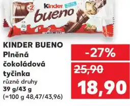 Kaufland KINDER BUENO Plněná čokoládová tyčinka nabídka