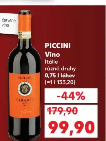 Kaufland PICCINI Víno Itálie nabídka