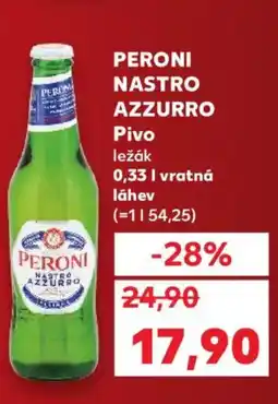 Kaufland PERONI NASTRO AZZURRO Pivo ležák nabídka