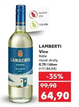Kaufland LAMBERTI Víno Itálie nabídka
