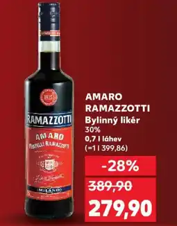 Kaufland AMARO RAMAZZOTTI Bylinný likér 30% nabídka