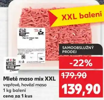 Kaufland Mleté maso mix XXL nabídka