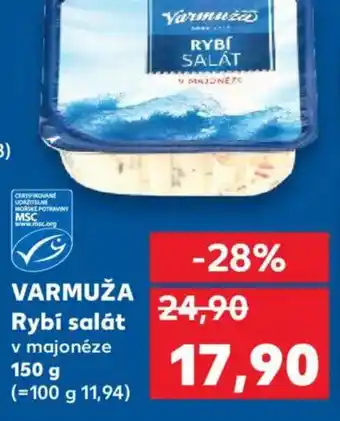 Kaufland VARMUŽA Rybí salát v majonéze nabídka