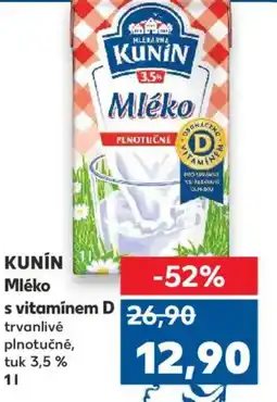 Kaufland KUNIN Mléko s vitamínem D nabídka