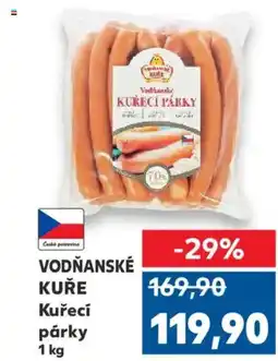 Kaufland VODŇANSKÉ KUŘE Kuřecí párky nabídka