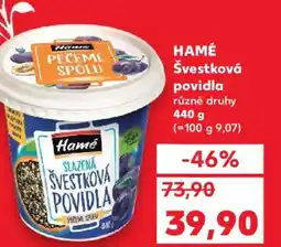 Kaufland HAMÉ Švestková povidla nabídka