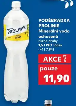 Kaufland PODĚBRADKA PROLINIE Minerální voda ochucená nabídka