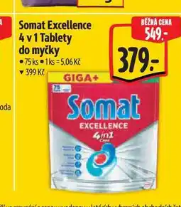 Albert Somat Excellence 4 v 1 Tablety do myčky 75 ks nabídka