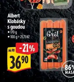 Albert Albert Klobásky s goudou nabídka