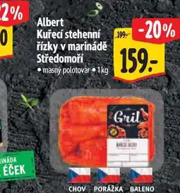 Albert Albert Kuřecí stehenní řízky v marinádě Středomoří nabídka