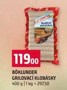 Terno BÖKLUNDER GRILOVACÍ KLOBÁSKY nabídka