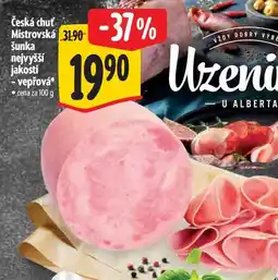 Albert Česká chuť Mistrovská šunka nejvyšší jakosti - vepřová nabídka