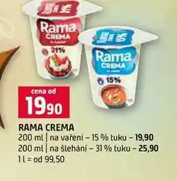 Terno RAMA CREMA 200 ml na vaření 15% tuku 200 ml na šlehání -31% tuku nabídka