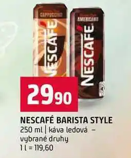 Terno NESCAFÉ BARISTA STYLE 250 ml káva ledová vybrané druhy nabídka