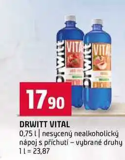Terno DRWITT VITAL 0,75l nesycený nealkoholický nápoj s příchutí vybrané druhy nabídka
