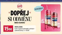 Terno PEPSI ZERO 0,25l sycená limonáda s příchutí vybrané druhy nabídka