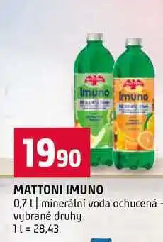 Terno MATTONI IMUNO 0,7l minerální voda ochucená vybrané druhy nabídka