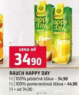 Terno RAUCH HAPPY DAY 1l 100% jablečná šťáva 1l 100% pomerančová šťáva nabídka