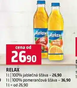 Terno RELAX 1l 100% jablečná šťáva 1l 100% pomerančová šťáva nabídka