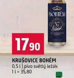 Terno KRUŠOVICE BOHÉM 0,5l pivo světlý ležák nabídka