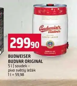 Terno BUDVAR ORIGINAL 5l soudek pivo světlý ležák nabídka