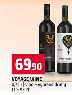 Terno VOYAGE WINE 0,75l víno vybrané druhy nabídka