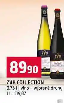 Terno ZVB COLLECTION 0,75l víno vybrané druhy nabídka