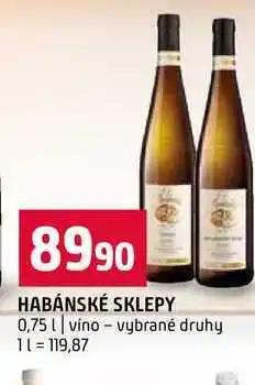 Terno HABÁNSKÉ SKLEPY 0,75l víno vybrané druhy nabídka