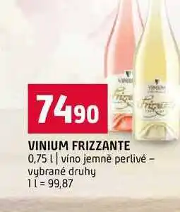 Terno VINIUM FRIZZANTE 0,75l víno jemně perlivé vybrané druhy nabídka