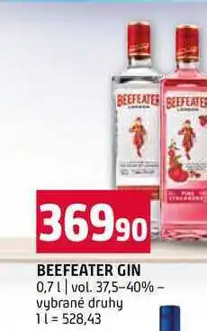 Terno BEEFEATER GIN 0,7l vol. 37,5-40% vybrané druhy nabídka
