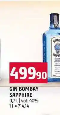 Terno GIN BOMBAY SAPPHIRE 0,7l vol. 40% nabídka