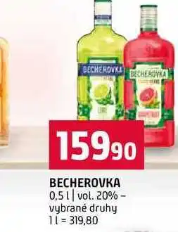 Terno BECHEROVKA 0,5l vol. 20% vybrané druhy nabídka