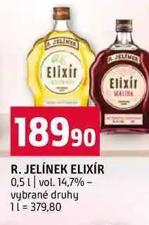 Terno R. JELÍNEK ELIXÍR vol.14,7% 0,5 vybrané druhy nabídka